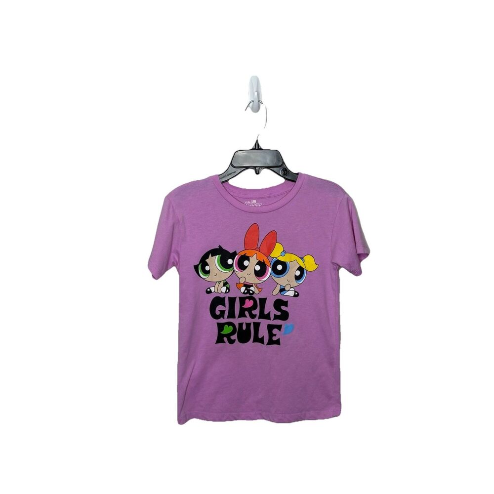 Powerpuff Girls Cartoon Network Pink Tshirt Tee Kids Size Medium (7/8)